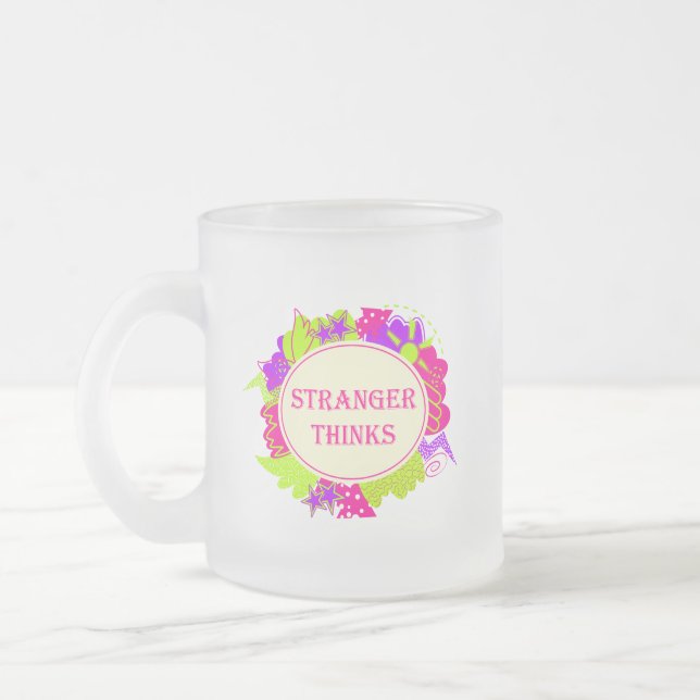 Caneca De Café Vidro Jateado Citação de Stranger Things em estilo de programa d (Esquerda)
