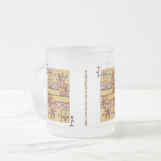 Caneca De Café Vidro Jateado Clássico Mug, Jack of Clubs: Girafa
