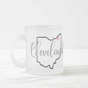 Caneca De Café Vidro Jateado Cleveland Ohio