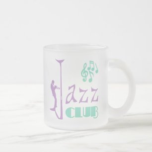 Caneca De Café Vidro Jateado Clube de jazz