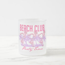 Caneca De Café Vidro Jateado clube de praia