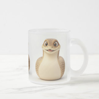 Caneca De Café Vidro Jateado Cobra Mug sorridente