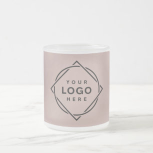 Caneca De Café Vidro Jateado Código QR preto elegante e elegante