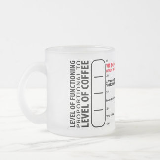 Caneca De Café Vidro Jateado Coffee Drinker Warning Mug