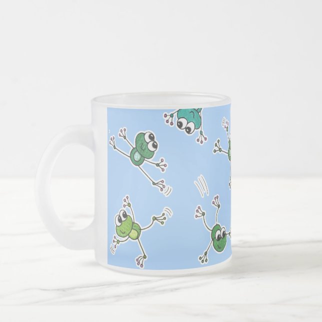Caneca De Café Vidro Jateado Colagem do sapo (Esquerda)