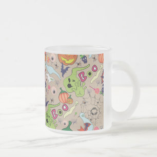 Caneca De Café Vidro Jateado Coleção Spooky Halloween