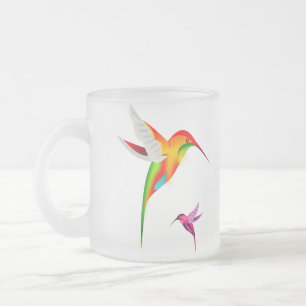 Caneca De Café Vidro Jateado Colibris bonitos (Colibri)