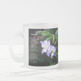 Caneca De Café Vidro Jateado Colorado Rocky Mounains 10 oz Fosco Glass Mug