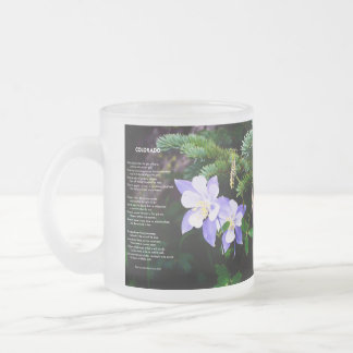 Caneca De Café Vidro Jateado Colorado Rocky Mounains 10 oz Fosco Glass Mug