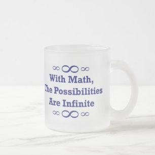 Caneca De Café Vidro Jateado Com matemática, as possibilidades são infinitas