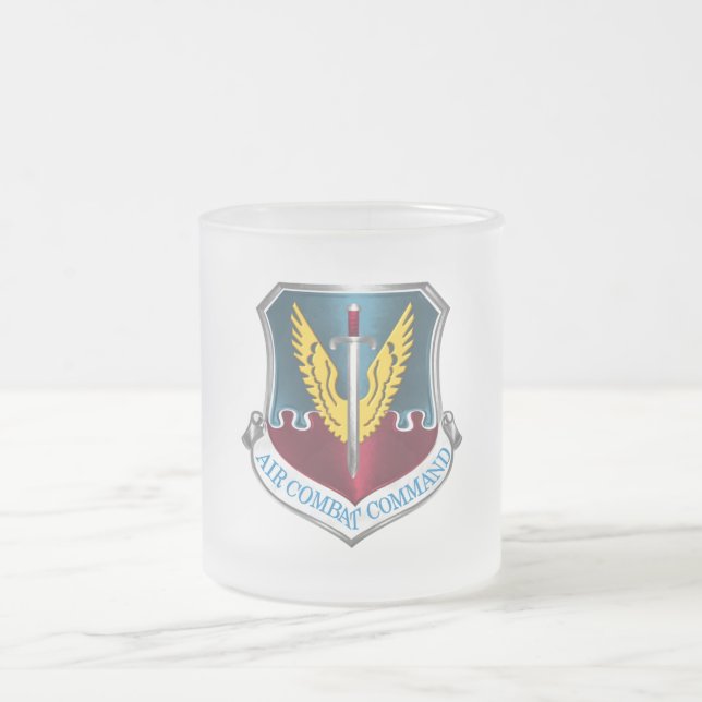 Caneca De Café Vidro Jateado Comando de combate aéreo - "ACC" (Centro)