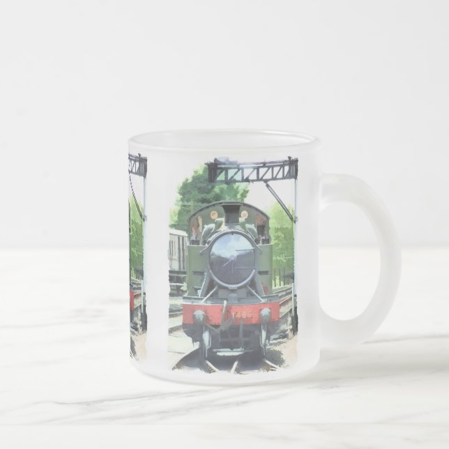 CANECA DE CAFÉ VIDRO JATEADO COMBOIOS DE VAPOR (Direita)
