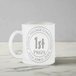 Caneca De Café Vidro Jateado Competição 1rua Trophy Prêmio