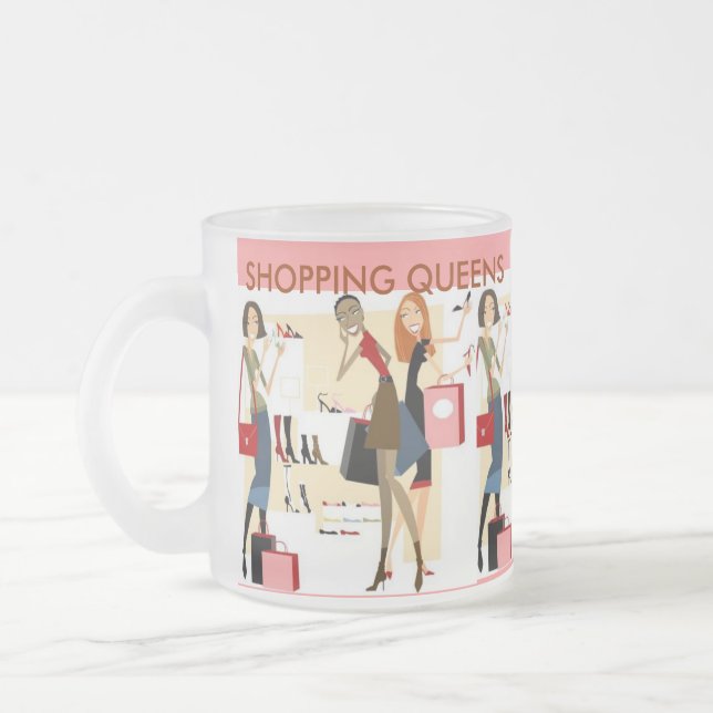 CANECA DE CAFÉ VIDRO JATEADO COMPRANDO MUG DE CAFÉ DE COLEÇÃO DE RAINHAS (Esquerda)