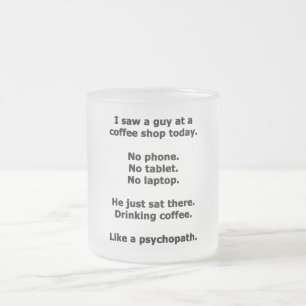 Caneca De Café Vidro Jateado Compro Café