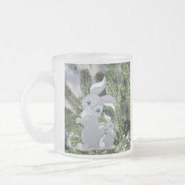 Caneca De Café Vidro Jateado concebido num ramo de coníferas