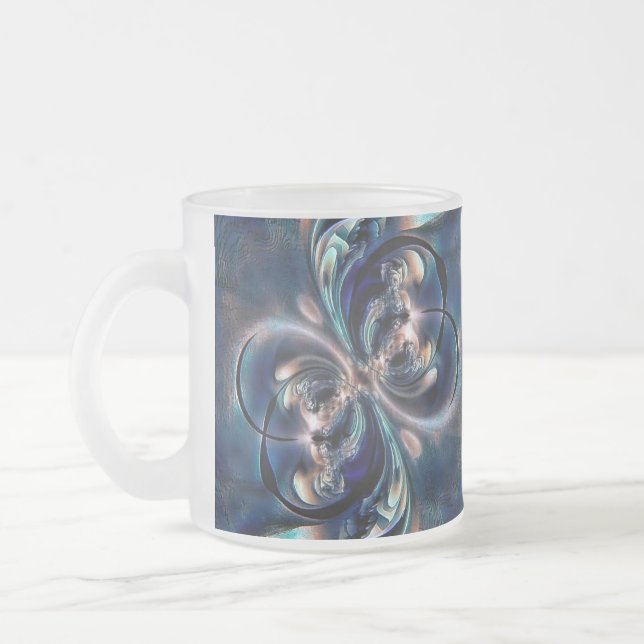 Caneca De Café Vidro Jateado Conceito (Esquerda)