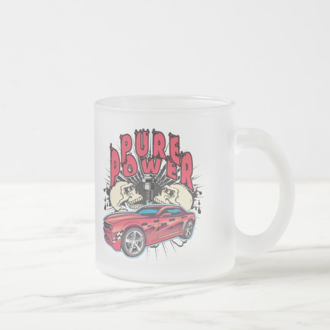 Caneca De Café Vidro Jateado Conceito puro de Camaro do poder (Direita)