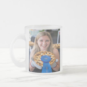 Caneca De Café Vidro Jateado Concurso de Confeitaria Justa Foto Personalizar