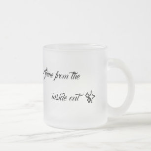 Caneca De Café Vidro Jateado Confiança É Bonita - Elegante Dotação De Poder