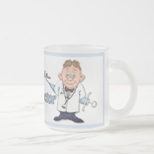 Caneca De Café Vidro Jateado Confie em mim Doc (Direita)