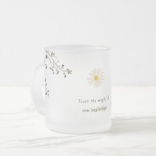 Caneca De Café Vidro Jateado Confie na Magia 
