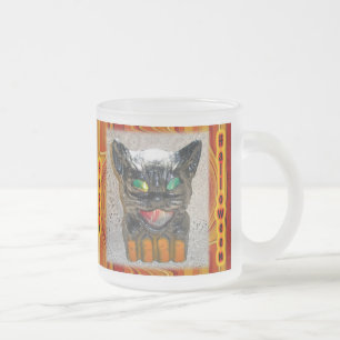 Caneca De Café Vidro Jateado Conjunto de Variedades de Vidro de Gato Preto Hall