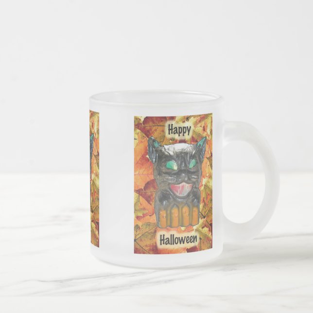 Caneca De Café Vidro Jateado Conjunto de Variedades de Vidro de Gato Preto Hall (Direita)