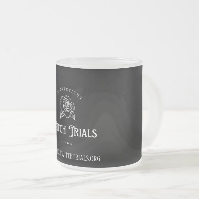 Caneca De Café Vidro Jateado Connecticut Witals Julgam Mug (Frente Esquerda)
