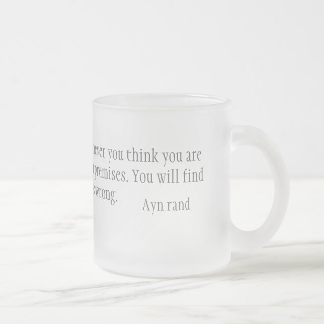 Caneca De Café Vidro Jateado Contradições (Direita)