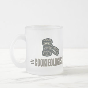 Caneca De Café Vidro Jateado Cookies Engraçados