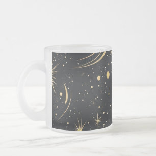 Caneca De Café Vidro Jateado Copo de Água de Vidro Celestial