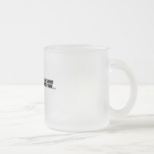 Caneca De Café Vidro Jateado Copo de amor e sentimentos