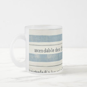 Caneca De Café Vidro Jateado Copo de Vidro com Detalhes do Oceano