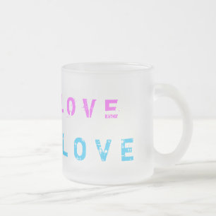 Caneca De Café Vidro Jateado copo do amor