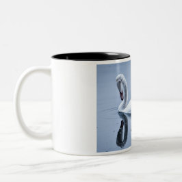 Caneca De Café Vidro Jateado Copo infinito do fosco da cisne da benevolência