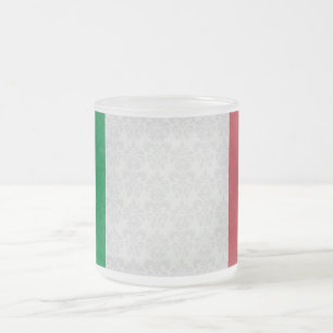 Caneca De Café Vidro Jateado Cor damasco italiana da bandeira