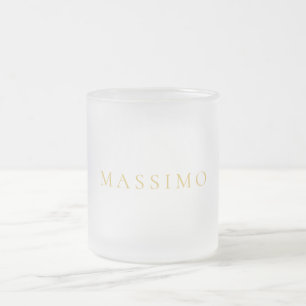 Caneca De Café Vidro Jateado Cor Própria Nome Decorativo Chic Simples