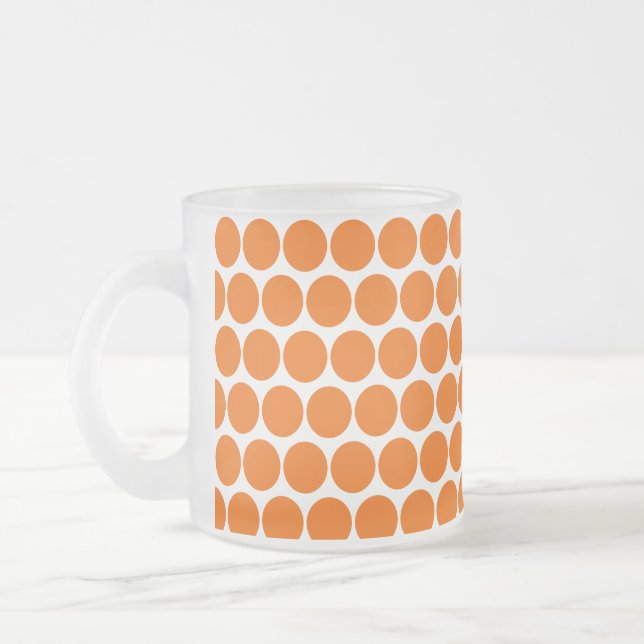 Caneca De Café Vidro Jateado Cores de Primavera Verão Tangelo (Esquerda)