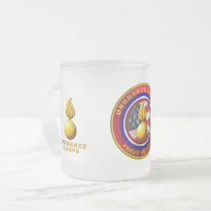 Caneca De Café Vidro Jateado Corpo de Ordem do Exército