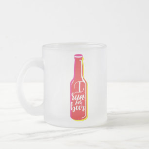 Caneca De Café Vidro Jateado Corro Para Uma Garrafa Vermelha De Humor De Malhaç