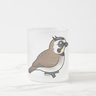 Caneca De Café Vidro Jateado Cotovia Horned