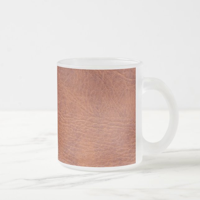 Caneca De Café Vidro Jateado Couro castanho (Direita)
