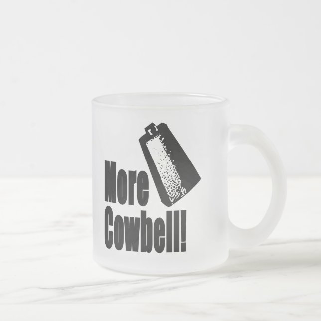 Caneca De Café Vidro Jateado Cowbell (Direita)