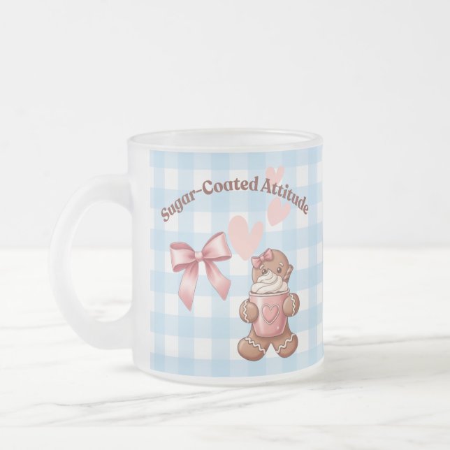 Caneca De Café Vidro Jateado Cozy Christmas Gingerbread Coquette – Swee (Esquerda)