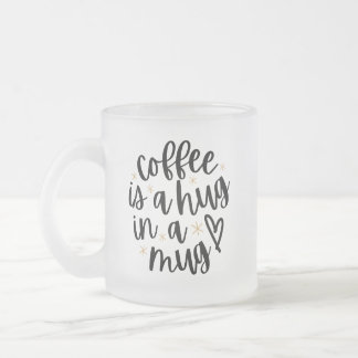 Caneca De Café Vidro Jateado Cozy Coffee Quote Frosted Glass Mug
