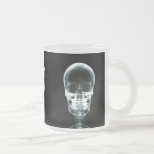 CANECA DE CAFÉ VIDRO JATEADO CRÂNIO DE ESQUELETO DA VISÃO DO RAIO X - ORIGINA