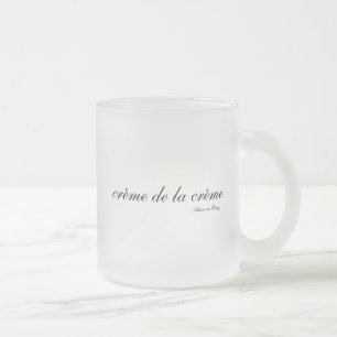 Caneca De Café Vidro Jateado Crème de la crème Fosco Glass Mug