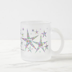 Caneca De Café Vidro Jateado Crianças no coração - Estrelas (1a) - Mug