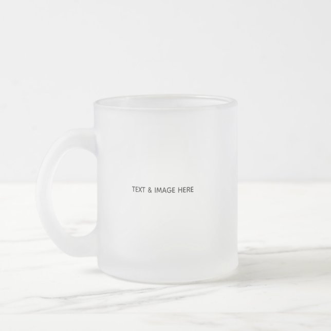 Caneca De Café Vidro Jateado Crie o seu próprio branco (Esquerda)